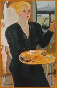 Автопортрет - художник иконописец Лия